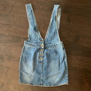 Denim overall dress